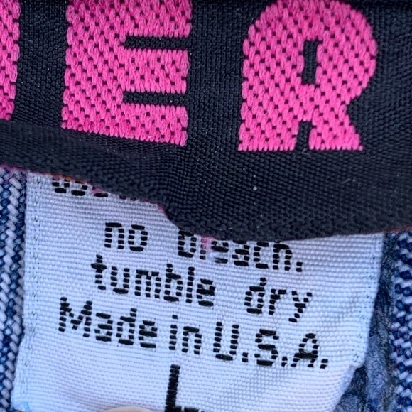 Vintage Denim Blue Jean Jacket Floral 80s Women’s Size Large - Picture 11 of 12